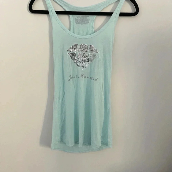 Victoria’s Secret bling “just married” racer back tank top - Picture 3 of 5